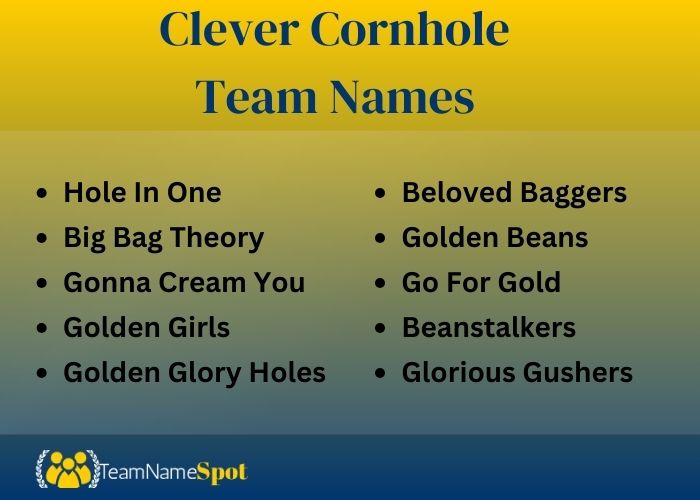 Clever Cornhole Team Names
