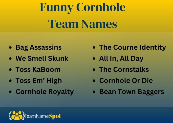 Funny Cornhole Team Names