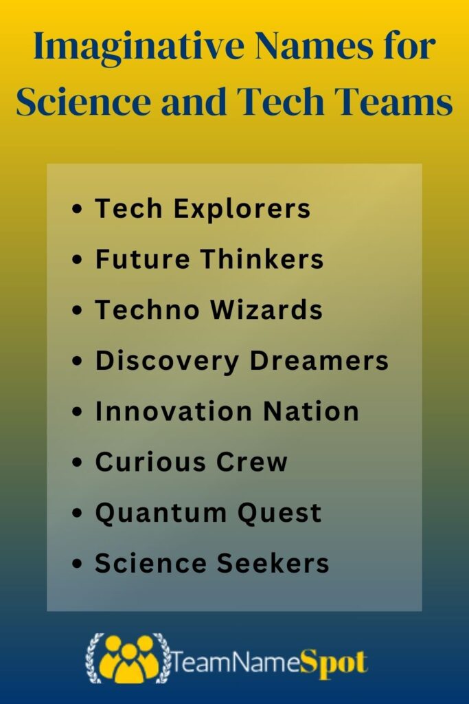 Imaginative Names for Science and Tech Teams
