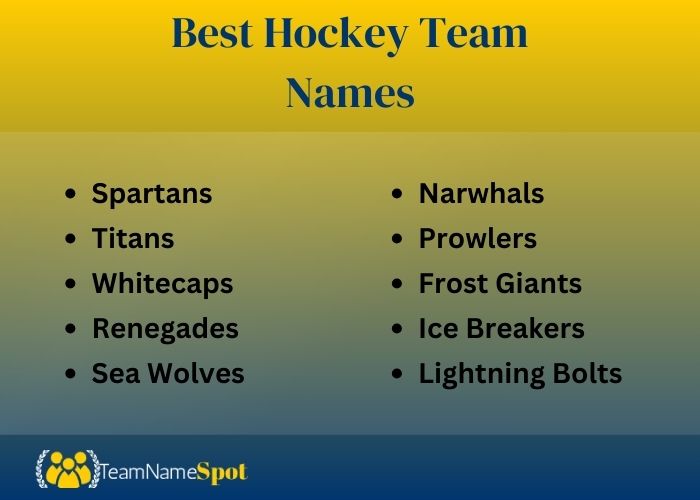 Best Hockey Team Names