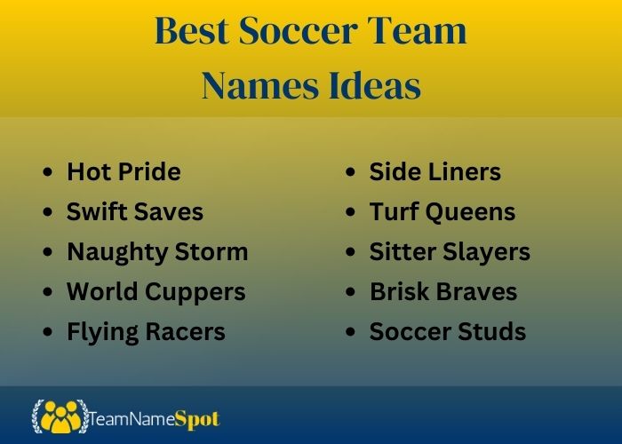 Best Soccer Team Names Ideas