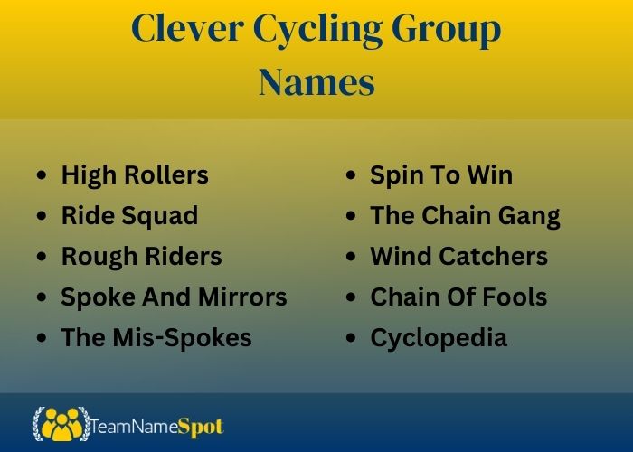 Clever Cycling Group Names