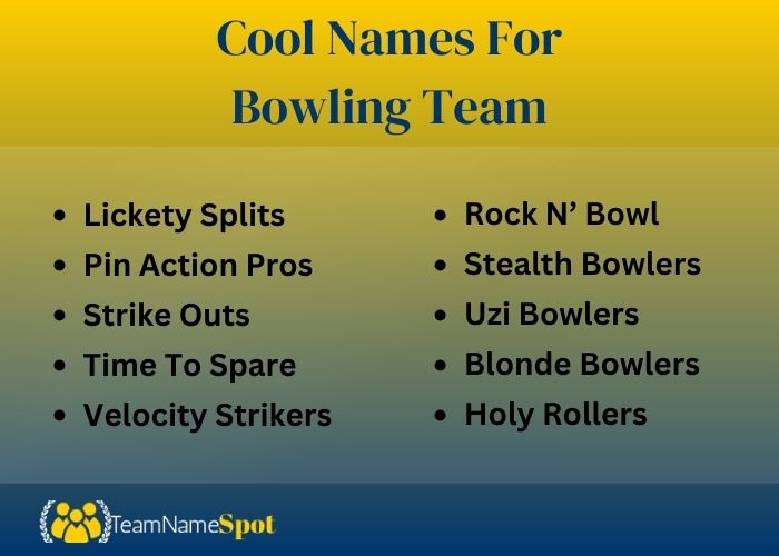 Cool Names For Bowling Team