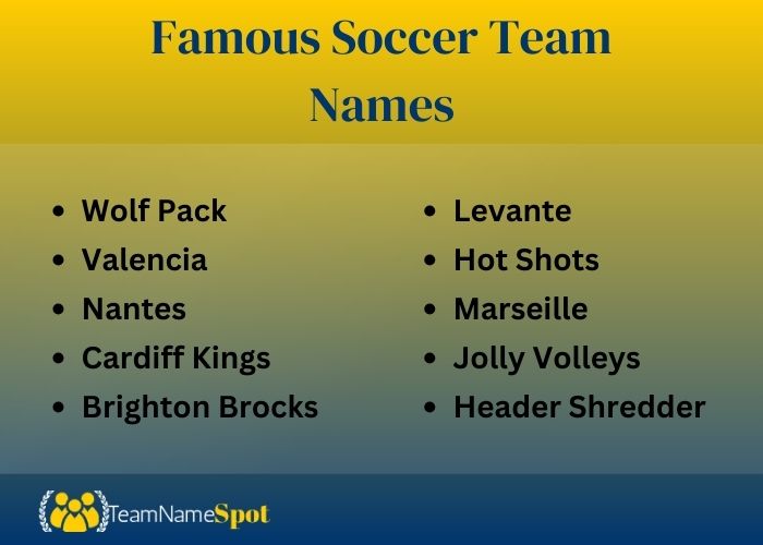 Famous Soccer Team Names