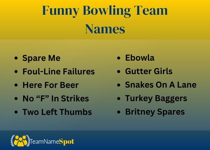 Funny Bowling Team Names