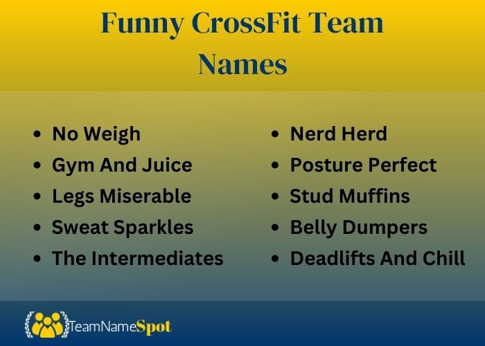 Funny CrossFit Team Names