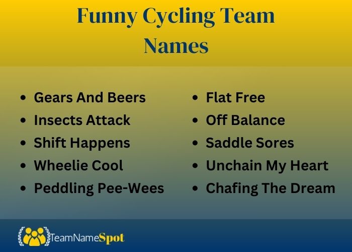 Funny Cycling Team Names