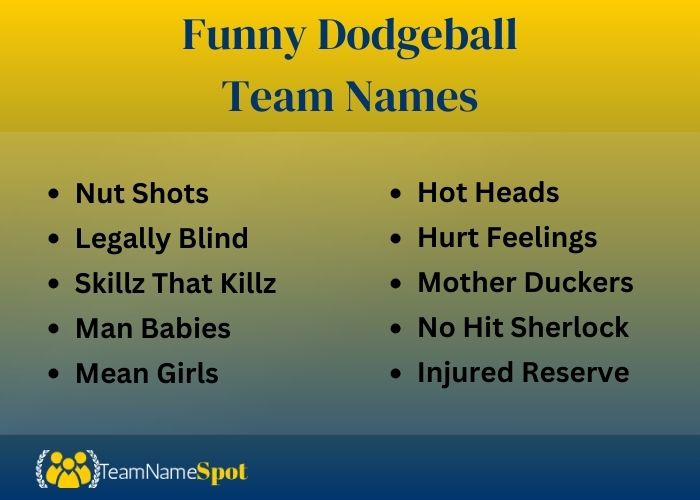 Funny Dodgeball Team Names