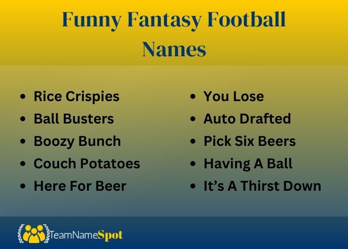 Funny Fantasy Football Names