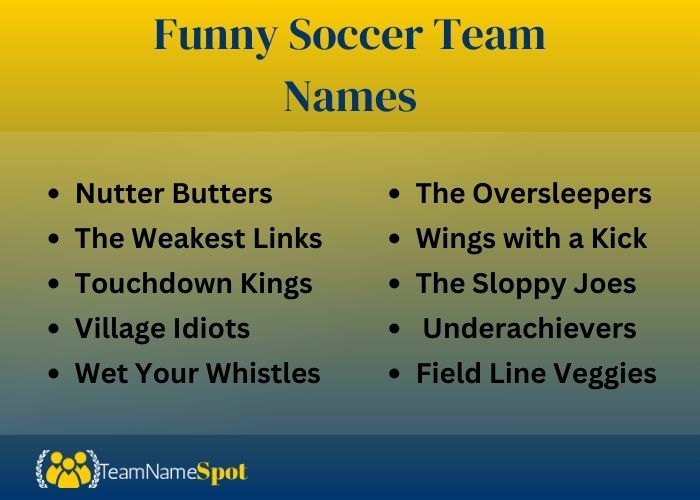 Funny Soccer Team Names