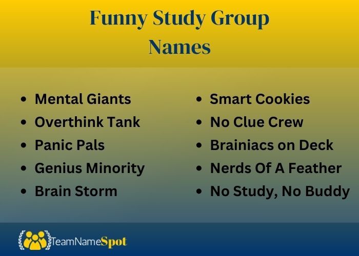 Funny Study Group Names