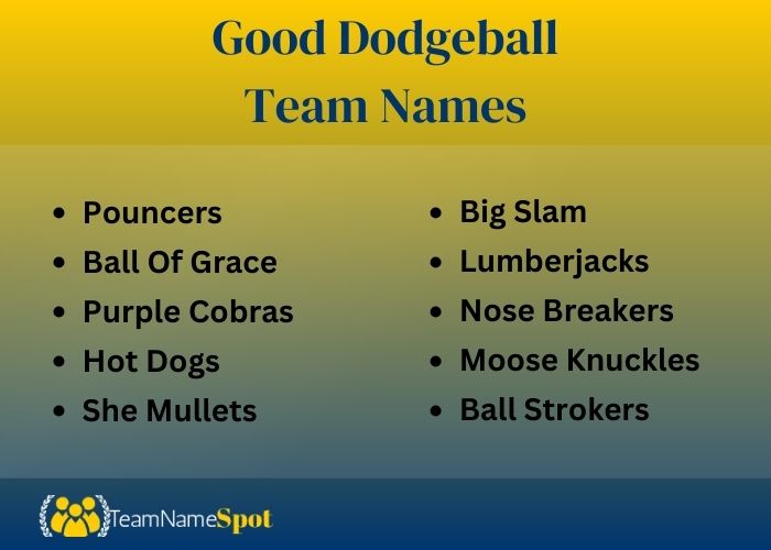 Good Dodgeball Team Names