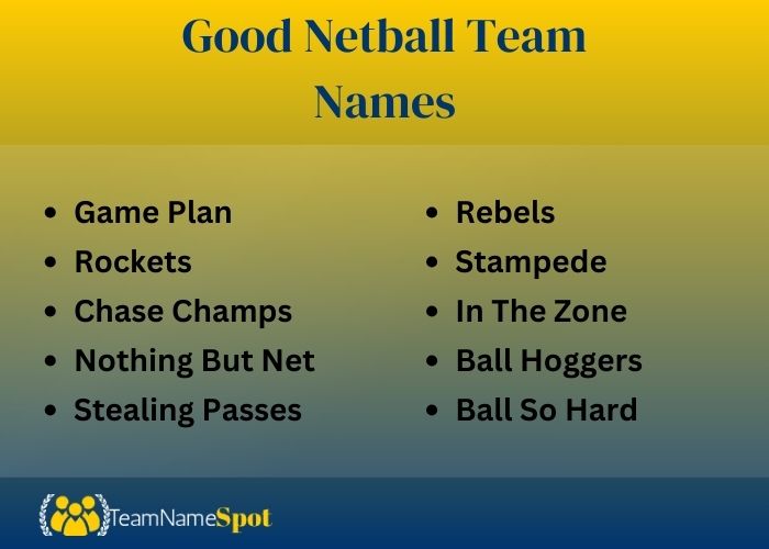 Good Netball Team Names