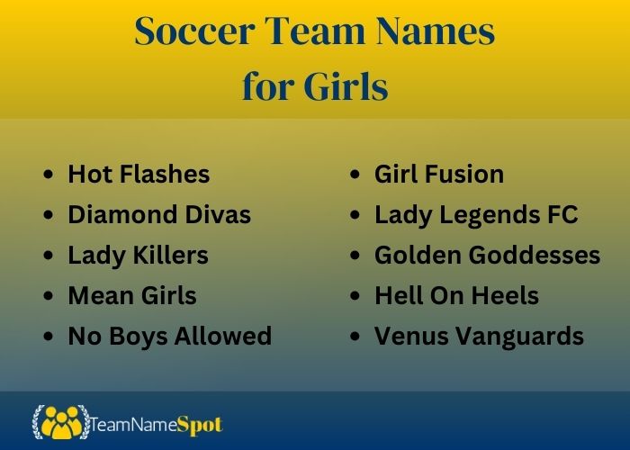 Soccer Team Names for Girls