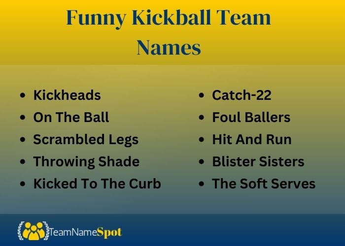 Funny Kickball Team Names