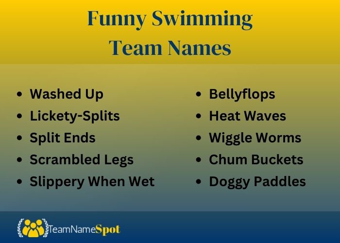 Funny Swimming Team Names