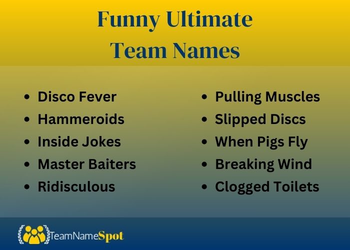 Funny Ultimate Team Names