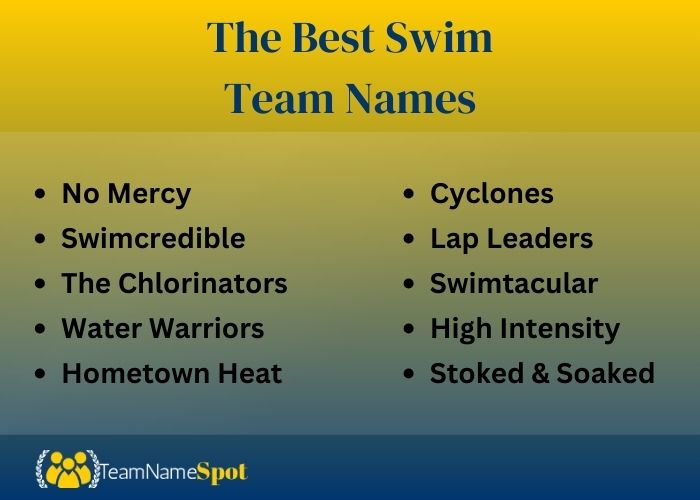 The Best Swim Team Names