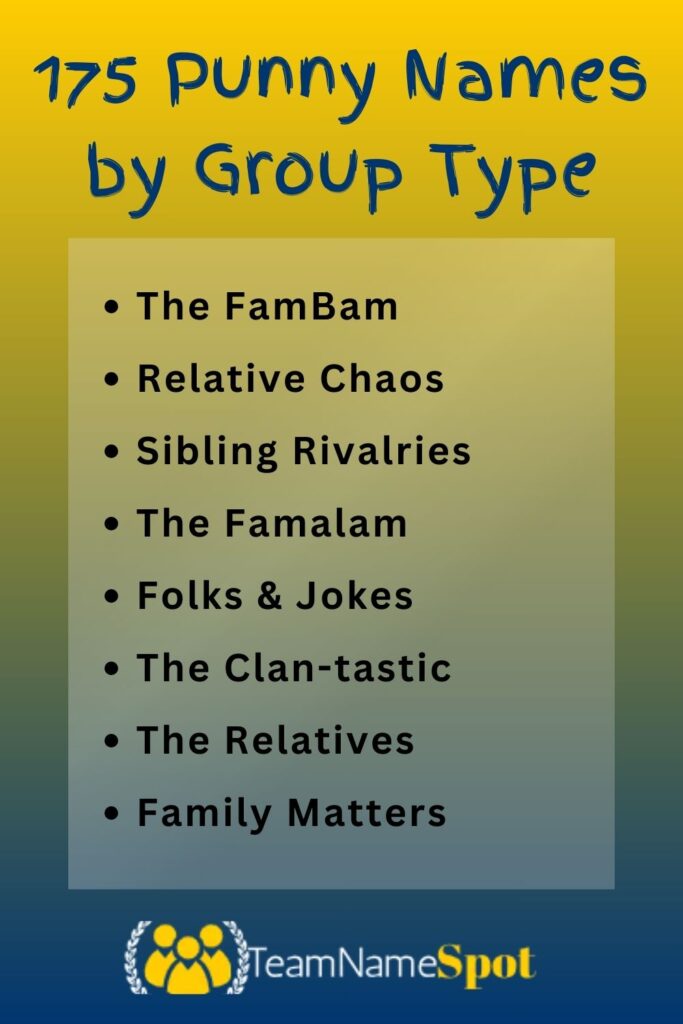 Punny Names by Group Type