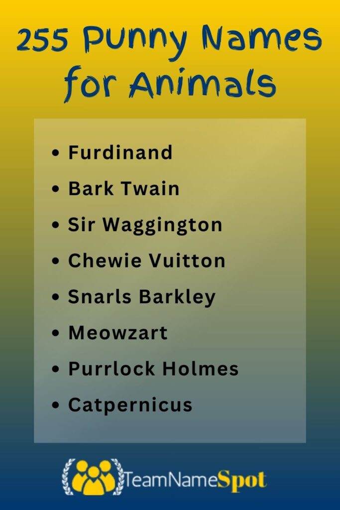 Punny Names for Animals